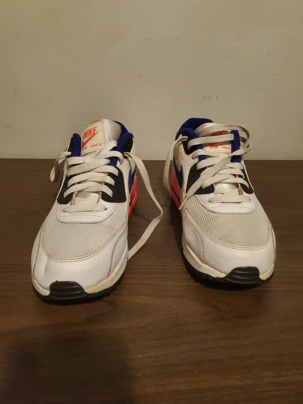 Nike White Blue Coral Accent Men's Sneakers